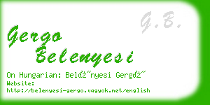 gergo belenyesi business card